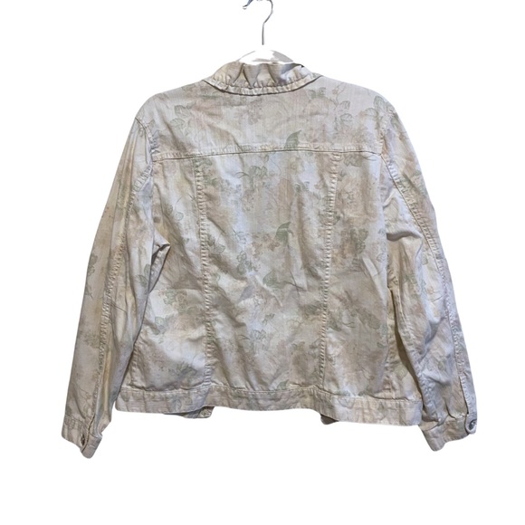 Denver Hayes Floral Ruffle Jean Jacket - Picture 4 of 5